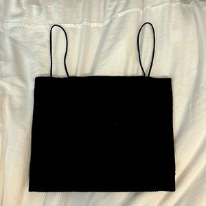 black cropped tank top from Francesca’s, size XS